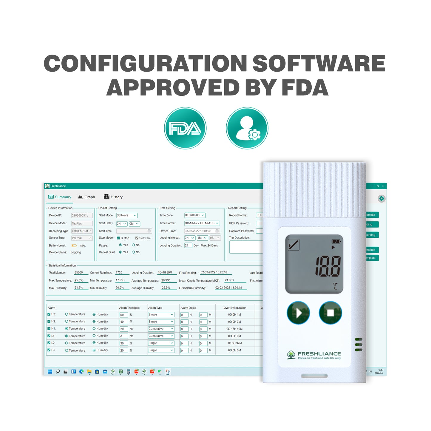 TagPlus-TH Temperature Humidity Data logger