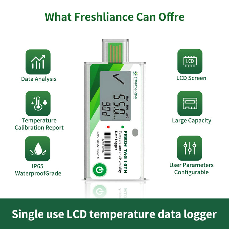 Fresh Tag 10TH Temperature Humidity Data Logger