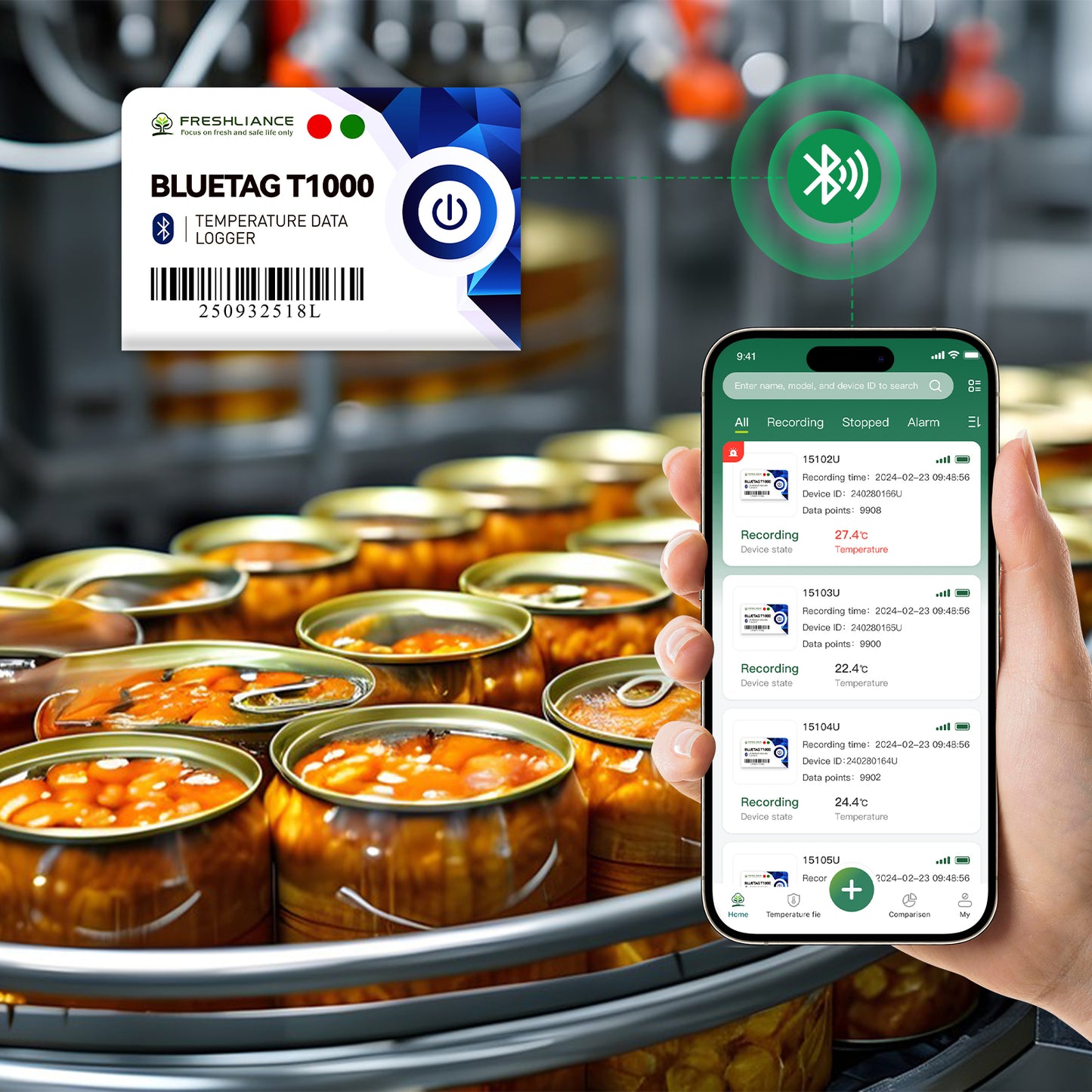 BlueTag T1000 Bluetooth Temperature Data Logger