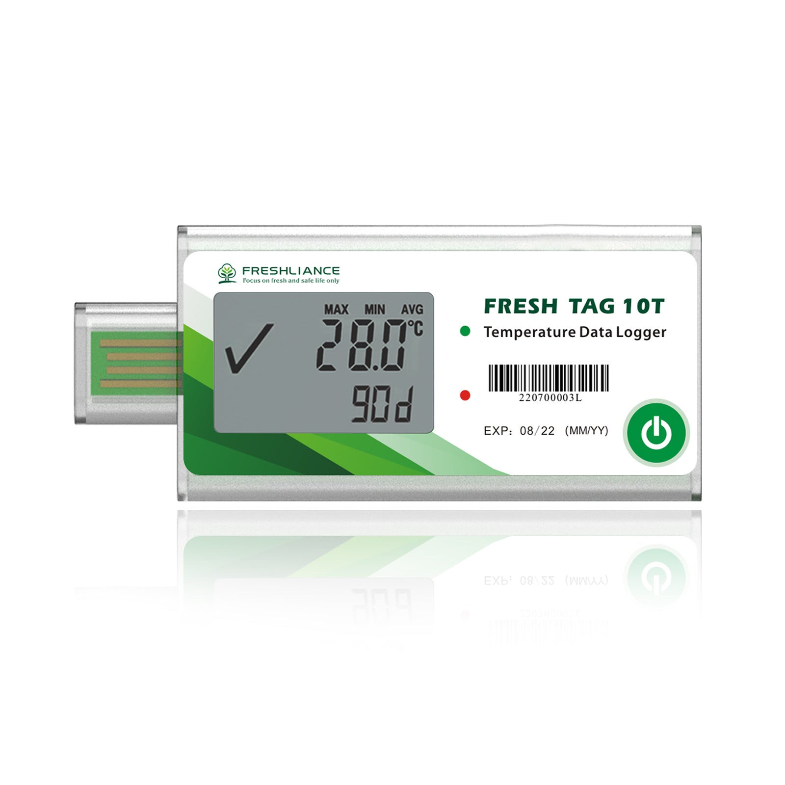 Fresh Tag 10T Single Use Temperature Data Logger – Freshliance ...