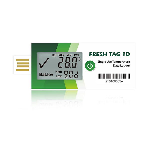 Unit Data Tag Fresh Tag 1D LCD Temperature Data Logger – Freshliance Electronics Corp ...