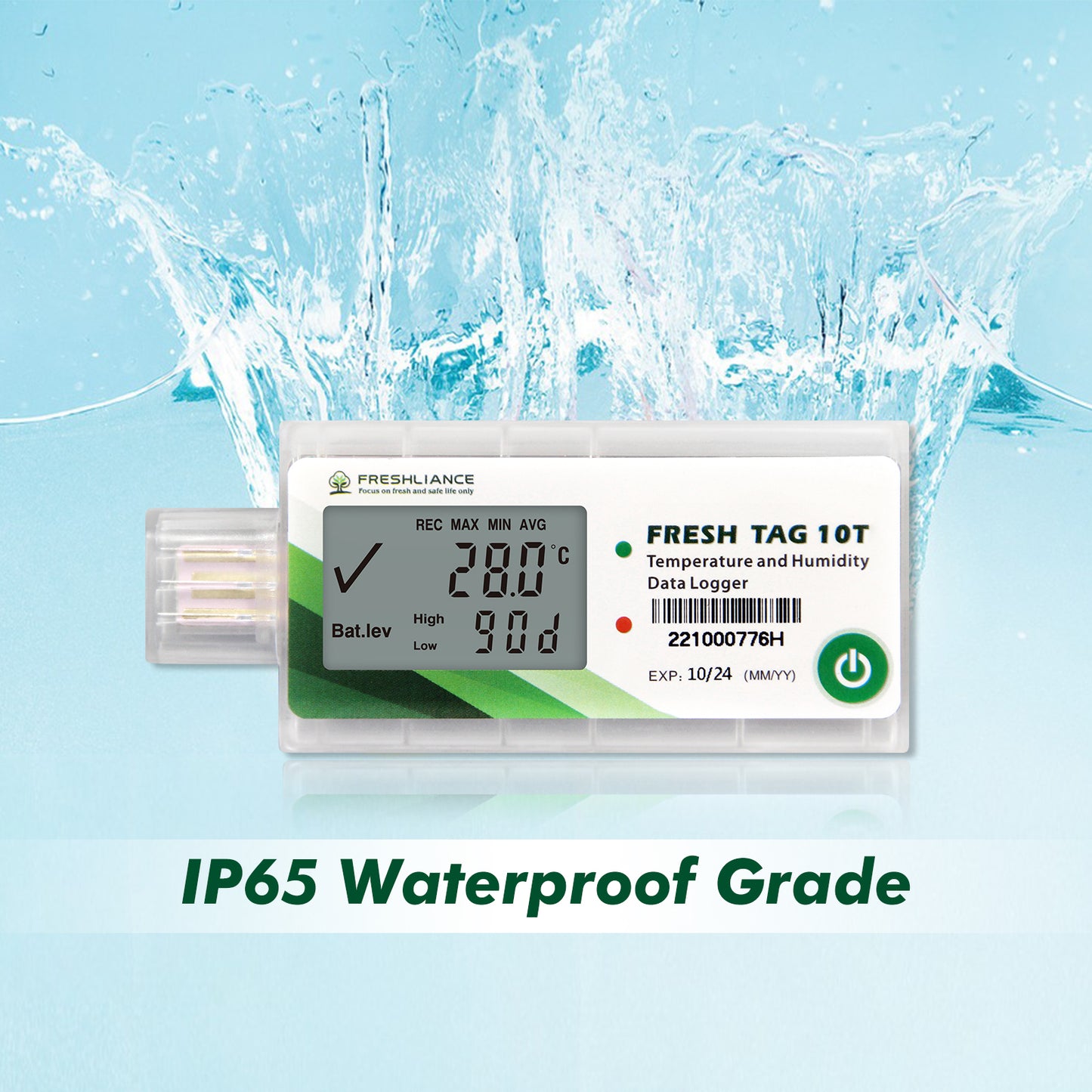 Fresh Tag 10T Single Use Temperature Data Logger