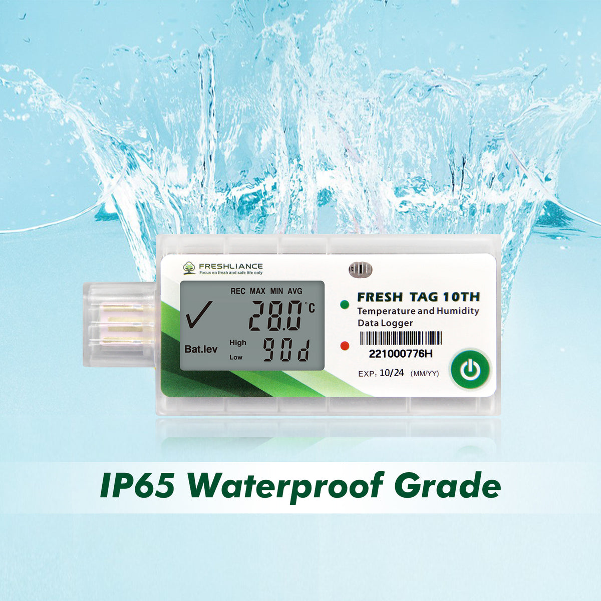 Humidity Monitor Tags Fresh Tag 10TH Temperature Humidity Data Logger – Freshliance ...